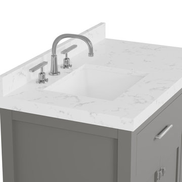 Caroline Parkway 36'' Grey Bathroom Vanity