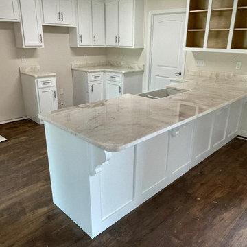 White Kitchen with Fantastic White Dolomite Countertops