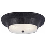 Visual Comfort - Utopia Flush Mount, 2-Light, Round, Aged Iron, Fractured Glass, 14"W - This beautiful flush mount will magnify your home with a perfect mix of fixture and function. This fixture adds a clean, refined look to your living space. Elegant lines, sleek and high-quality contemporary finishes. Perfect for hallway, closet, or kitchen area.Visual Comfort has been the premier resource for signature designer lighting. For over 30 years, Visual Comfort has produced lighting with some of the most influential names in design using natural materials of exceptional quality and distinctive, hand-applied, living finishes.