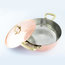 Rounded Copper Casserole with Lid, Copper, 1.4 Litre, 14cm