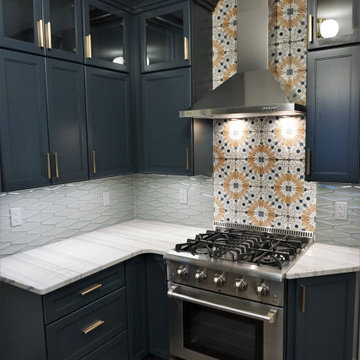 Navy Blue Buffalo Kitchen