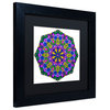 Ahrens 'Sublime Sunshine Mandala' Art, Black Frame, Black Matte, 11"x11"