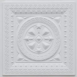 220 White Matte Faux Tin Ceiling Tiles 24x24 - Ceiling Tile