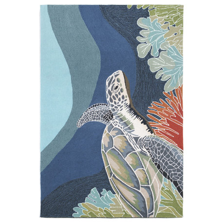 Ravella Akumal Indoor/Outdoor Rug, Ocean, 5'x7'6"