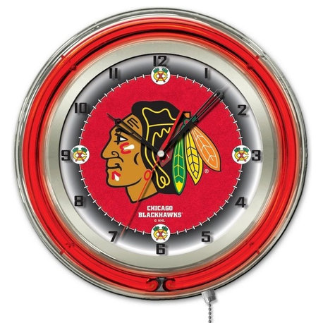 Chicago Blackhawks 19" Neon Clock