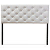 Viviana Upholstered Button-Tufted Headboard, Full, White