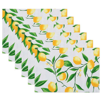 Lemon Bliss Print Outdoor Placemat Set/6