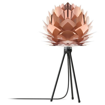 Silvia 24" H Table Lamp, Black/Copper