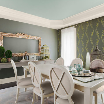 Acanthus Stenciled Dining Room