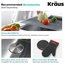 28 1/2" Undermount Stainless Steel Kitchen Sink, Pull-Down Faucet SSMB Dispenser