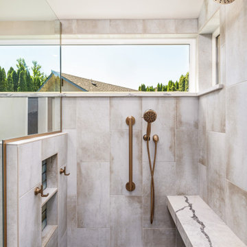 Serenity in Stone: A luxe Bathroom Transformation