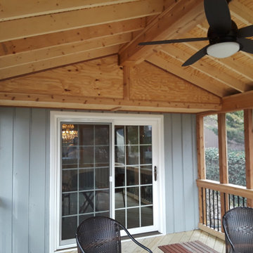 Screen Porch with Pressure Treated Pine Deck in Naperville, IL