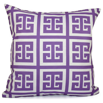 Geometric Decorative Pillow, Heather, 16"x16"