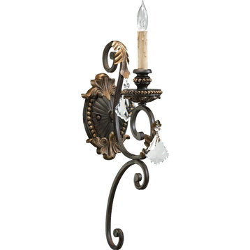 Quorum Rio Salado 1-LT 5" Wall Sconce 5357-1-44 - Toasted Sienna w/Mystic Silver