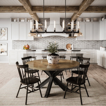 Round Shiloh Industrial Pedestal Table