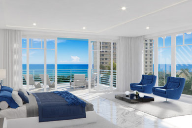 Inspiration for a coastal bedroom remodel in Miami