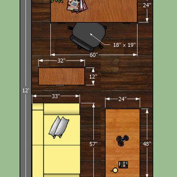 Contemporary Living/Office for Condo Sized Space