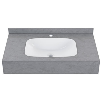 Avancer 36'' Wall Mount Sink, Charcoal Grey