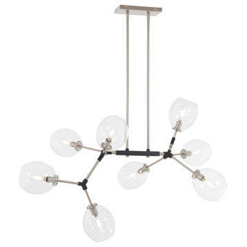 Kovacs P1368-619 Nexpo 8 Light 41"W Abstract Chandelier - Brushed Nickel /