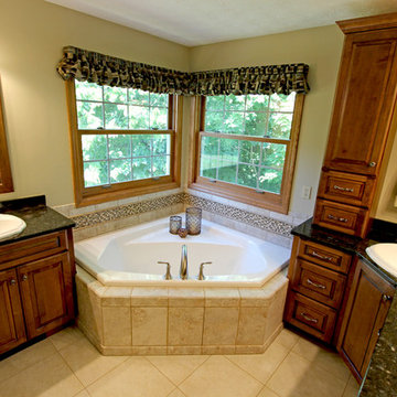 Masterbath Renovation with Tiled Shower ~ Medina OH