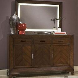 AICO Furniture - Portrait Vue Dresser & Mirror - 24519 - CLOSEOUT - Fabric