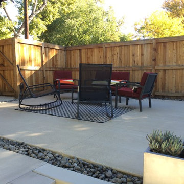 Floating concrete patio