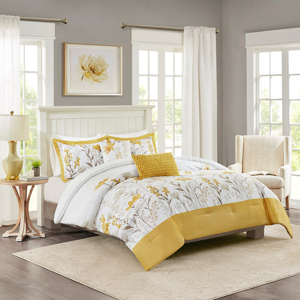 Harbor House Meadow 5 Piece Cotton Comforter Set, Full/Queen ...