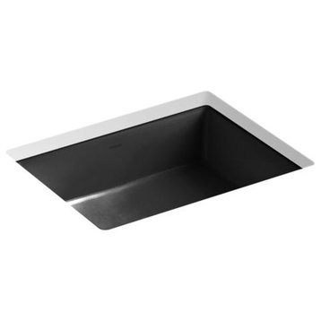Kohler Verticyl Rectangle Under-Mount Bathroom Sink, Black
