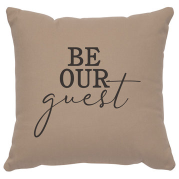 Image Pillow 16x16 Be Our Guest Cotton Alabaster