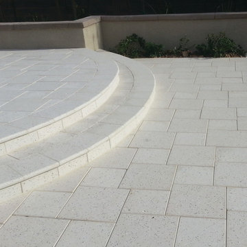 Light pavers for a cool backyard