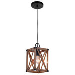 CWI Lighting - 1 Light Pendant With Wood Grain Brown Finish - This Breathtaking 1 Light Pendant With Wood Grain Brown Finish Is A Beautiful Piece From Our Marini Collection. With Its Sophisticated Beauty And Stunning Details It Is Sure To Add The Perfect Touch To Your D�cor.