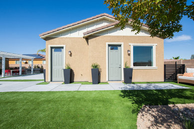 Inspiration for a coastal shed remodel in Las Vegas