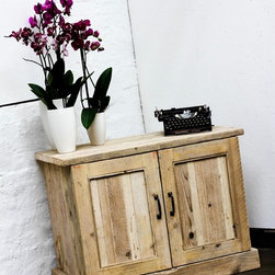Boadi Reclaimed Scaffolding Cupboard with Adjustable Shelf & Brass Handles - Storage Boxes