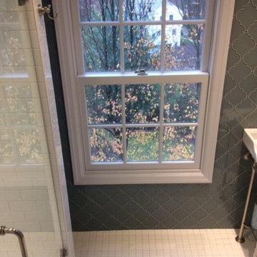 Hand Pressed Glass Tile Bathroom Project