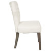 Andrew Dining Chair, Cream With Gray Brushed Legs