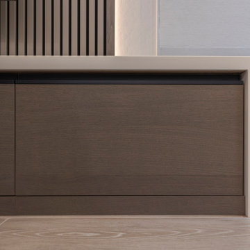 Custom Media Cabinet with Integrated Lighting