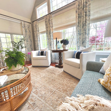 Blue and White Sun Room