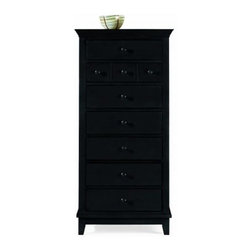 American Drew 181-280B Lingerie Chest- Black Sterling Pointe - Dressers