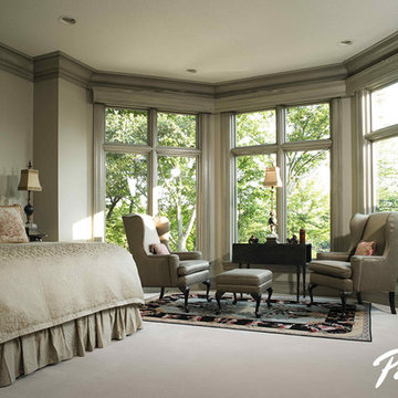 Pella® Architect Series® casement bedroom windows enhance a room