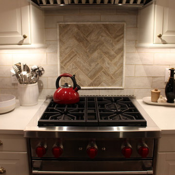 Two tone kitchen with custom island