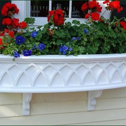 Bow Front Cathedral Window Box - Window Treatments