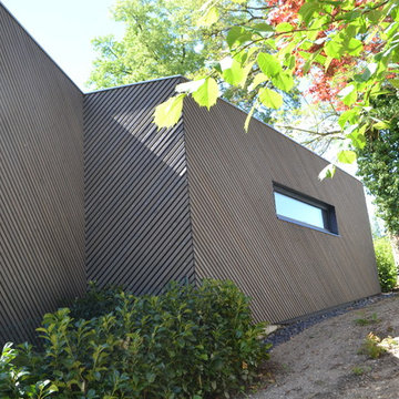 Ansicht Westfassade in Holz