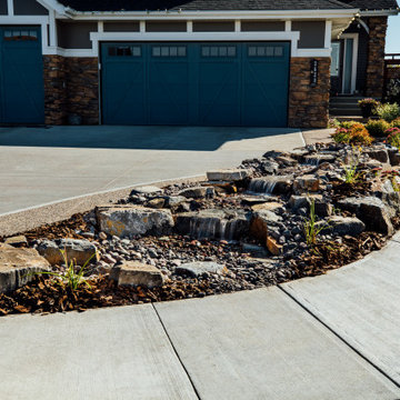 front yard water feature