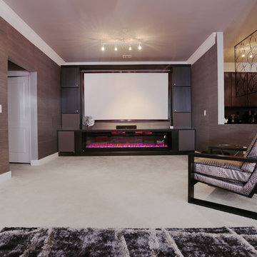 Grasscloth Media Room
