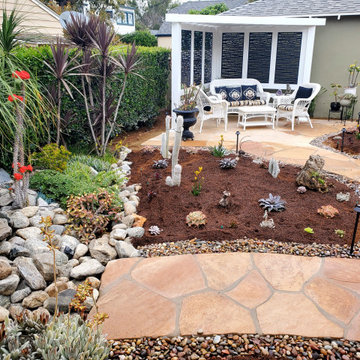 Succulent Garden with Flagstone Paths