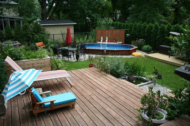 Eclectic Deck My Houzz: Medieval Meets Contemporary in Montreal