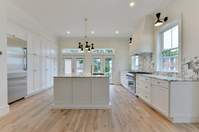 Large minimalist kitchen photo in Boston