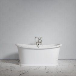 Ellington Matte White Roll Top Cast Iron Bath - Baths