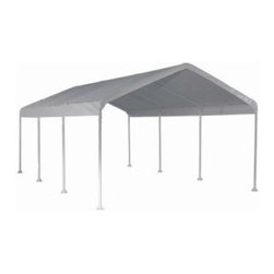 ShelterLogic - ShelterLogic Storage Building. Super Max 12 ft. x 20 ft. White Premium Canopy - Outdoor Umbrellas