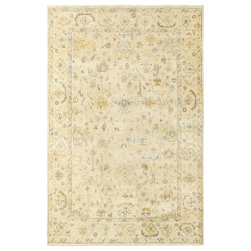 Preston Hand-Knotted Wool Traditional Persian Beige/Gray Area Rug, 2' x 3'